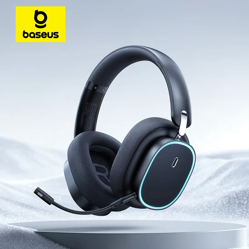Baseus GH02 ワイヤレスゲーミングヘッドセットマイクヘッドフォン Bluetooth 5.3 40 ミリメートルドライバー 2.4 グラム/ワイヤレス/ケーブル RGB オーバーヘッドヘッドフォン