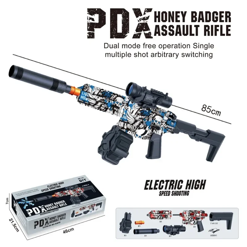 

M416 Electric Ball Blaster Toy Gun - High-Speed, Metallic Finish, Rechargeable - Halloween Thanksgiving Gift(Bullets Excluded)