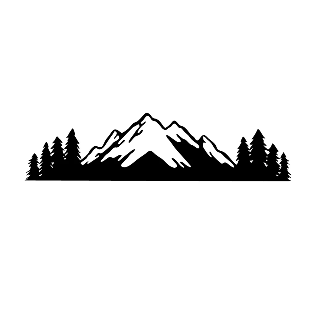 Mountain Pine Tree Forest Landscape Graphic Car Sticker Vinyl Decal Resistant Decor For Truck Window Offroad Vehicle Outdoor