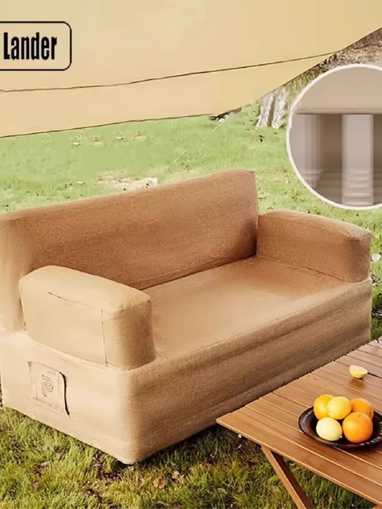 Outdoor Camping Two Person Inflatable Garden Sofa Quick Home Portable and Easy to Store Lazy Sofa Chair Inflatable Bed