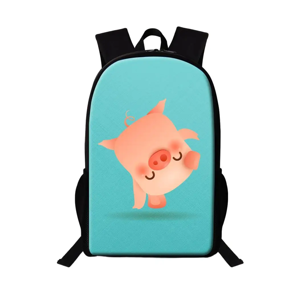 Cute Cartoon Pig Pattern School Bag, adolescente, crianças, meninas, meninos, mochilas casuais diárias, Book Bag, mulher, homem, Mochilas de viagem