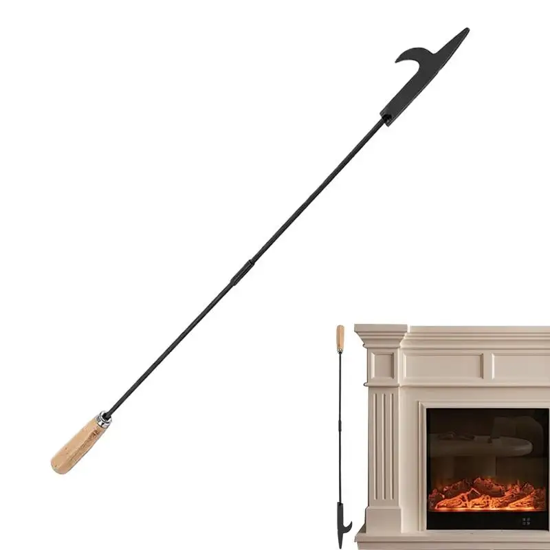 Fire Poker For Fire Pit Outdoor Campfire Poker For Fire Pit 33 Inch Fireplace Poker With Wood Handle Long Campfire Poker Fire