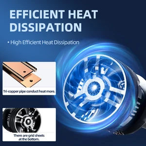 Lâmpadas LED para carro, luzes automotivas, projetor, refletor, tubo de 3-Copper, 12V, K6C Plus, H7, H4, H11, 9005, 130 W, 150W, H1, 9006 8 principais vendas lâmpada led automotivo - №3