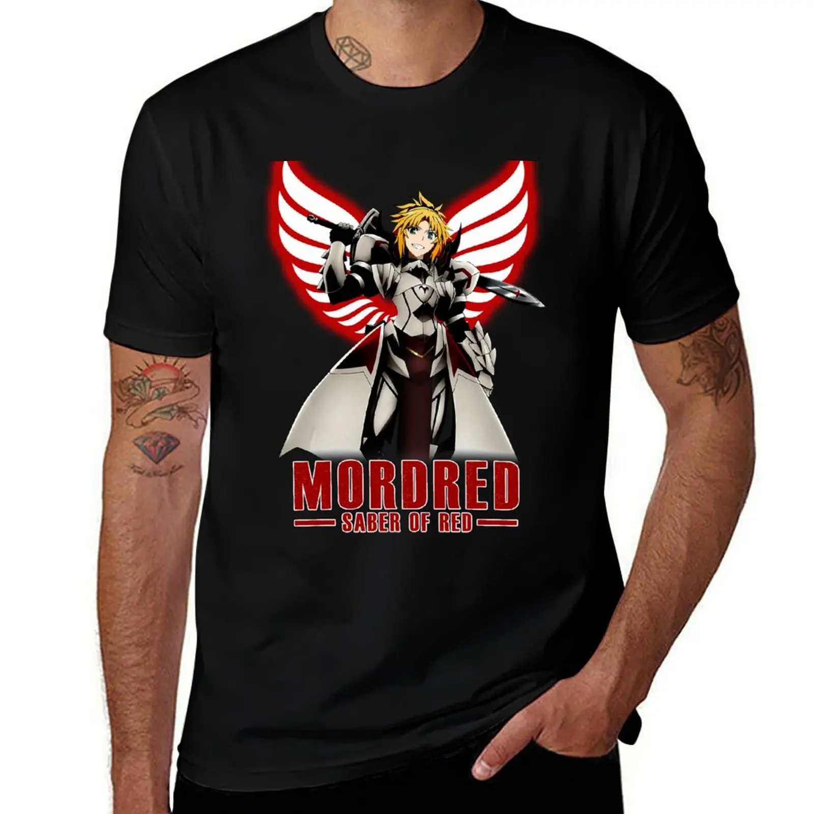 

t Red cotton funny Mordred t man t - T-Shirt luxury man Saber cotton shirts shirts of 100% T-Shirt shirt