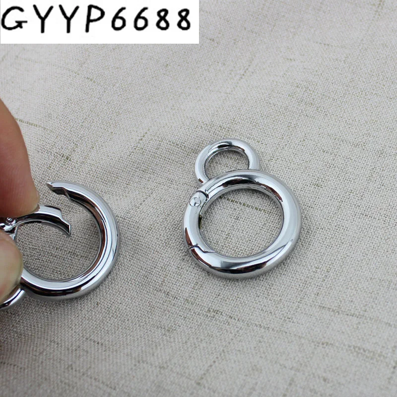 

10pcs 50pcs Inside 21mm Chrome Snap Clip Trigger Spring Ring for Making Purse Bag Handbag Handle Connector