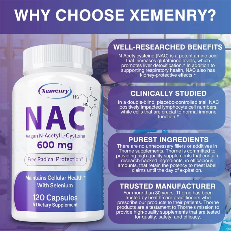 NAC - Intracellular Antioxidant Complex, Promotes Cleansing, Detoxification and Repair, Antioxidant