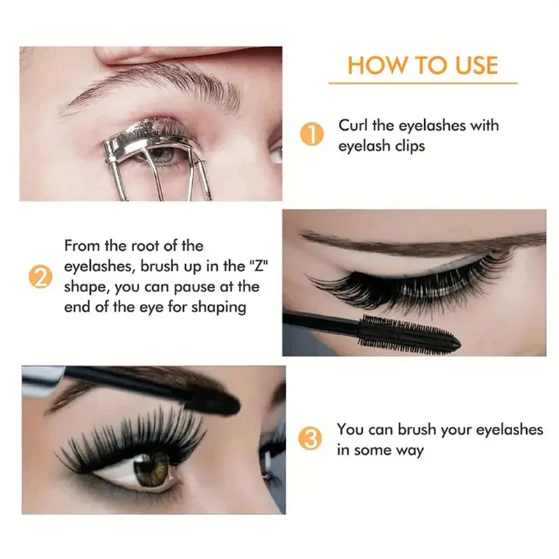 9Ml Waterdichte 4d Mascara Dikke Lange Smudge-Proof Mollige Gecodeerde Langdurige Curling Grote Oogmake-Up, Make-Up Tools 1Pc