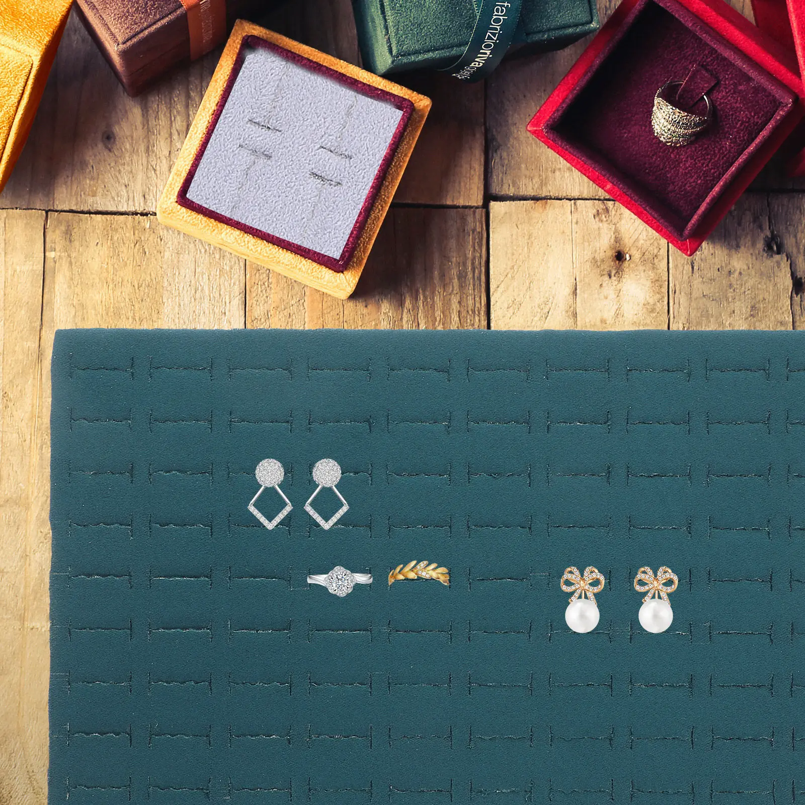 

2 шт. гибкие вставки-органайзеры из губчатого материала для шкатулок для украшений, устойчивые к царапинам, для хранения колец и ювелирных изделий