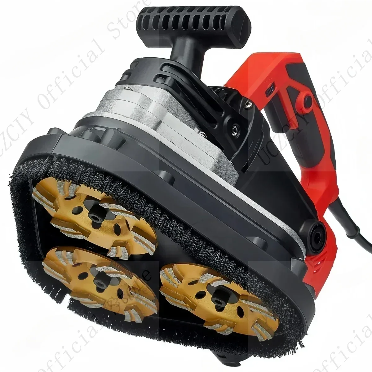 Small Portable Concrete Grinder Industrial Floor Wall Polisher Hand Held Edge Grinding Polishing Machine  240mm*3 Discs