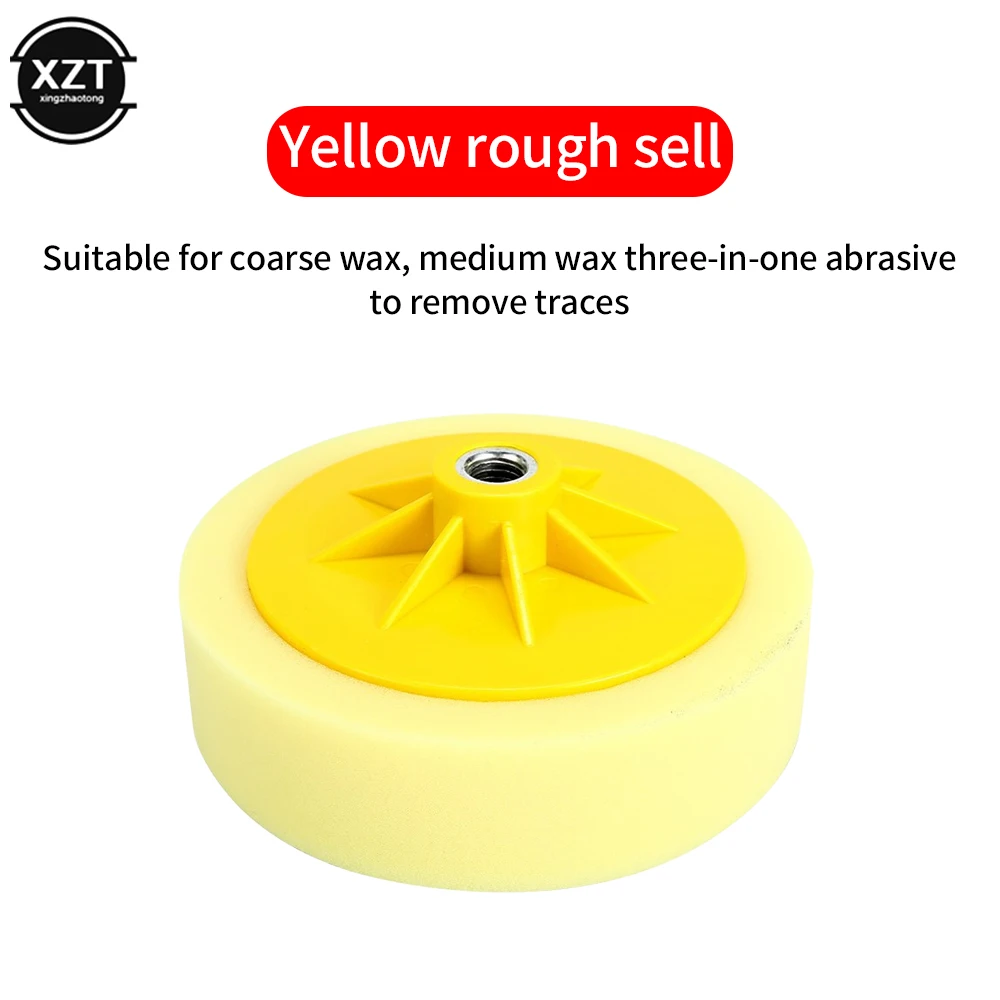 Newest 6 Inch Waxing Sponge Restore Coarse, Medium And Fine Screw Polishing Disk Car Beauty Mirror Repair Sponge Wheel M14 Disk