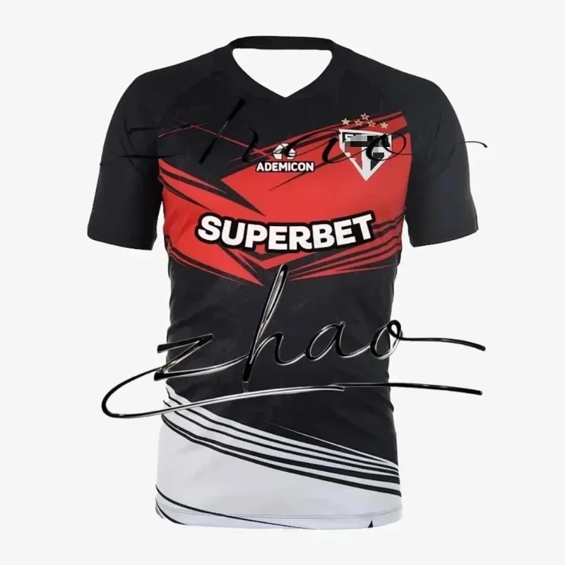 

2025 New Sao Paulo Football Club Goalkeeper Away Football Jersey for Men and Women, Football T-shirt for Motorcycles