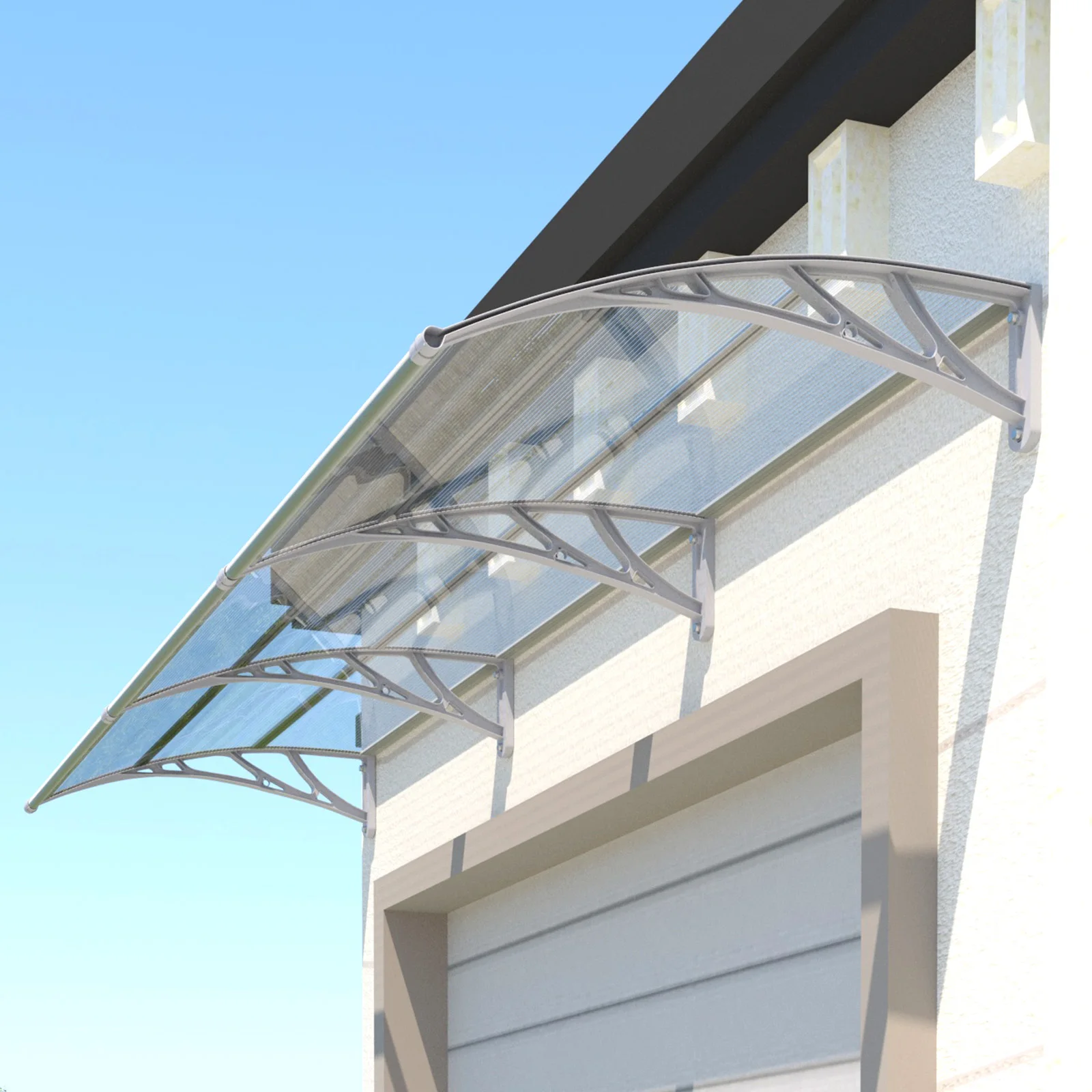 Awning for Door Entrance Polycarbonate Window Awnings Door Canopy Sun Shade Cover Patio Yard Awning UV Rain Snow Cover