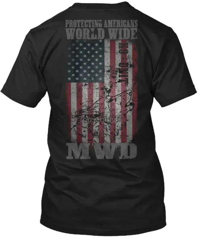 Military War Dog K9 Protecting Americans World Wide Tagless Tee T-Shirt