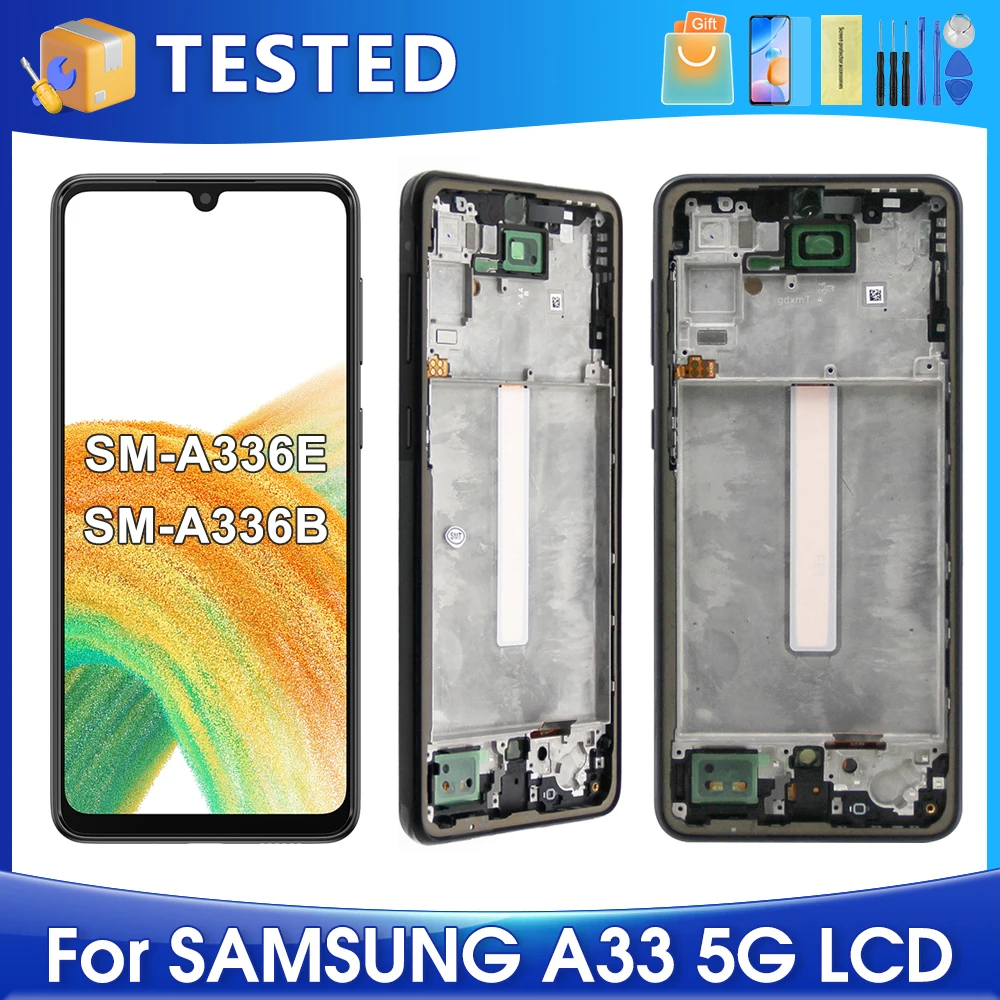 

6,4 ''A33 5G для Samsung A336E A336B A336E/DS A336M A3360 ЖК-дисплей с цифровым преобразователем сенсорного экрана в сборе, замена
