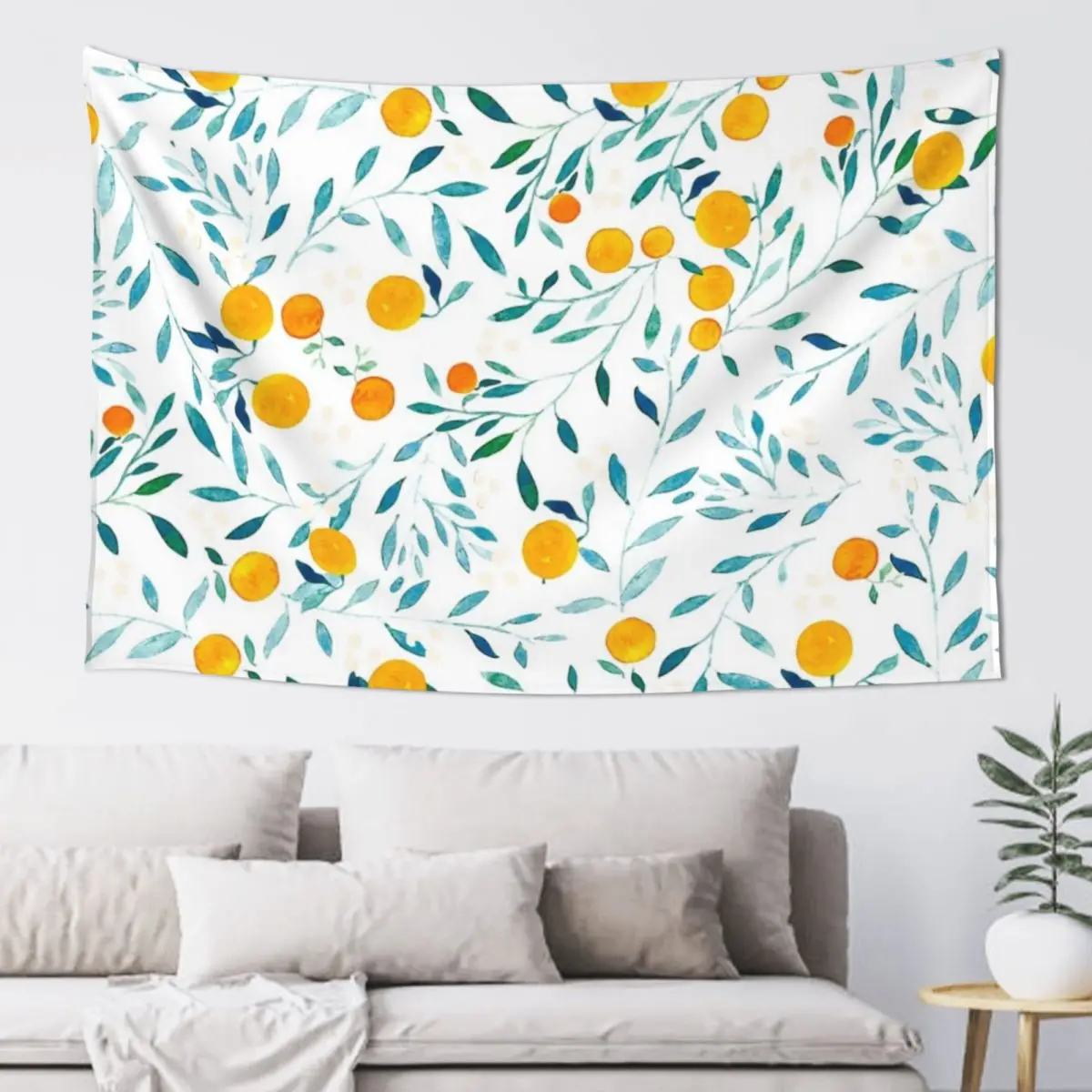 

Orange Tree Tapestry Room Decor Cute Tapete For The Wall Tapestry