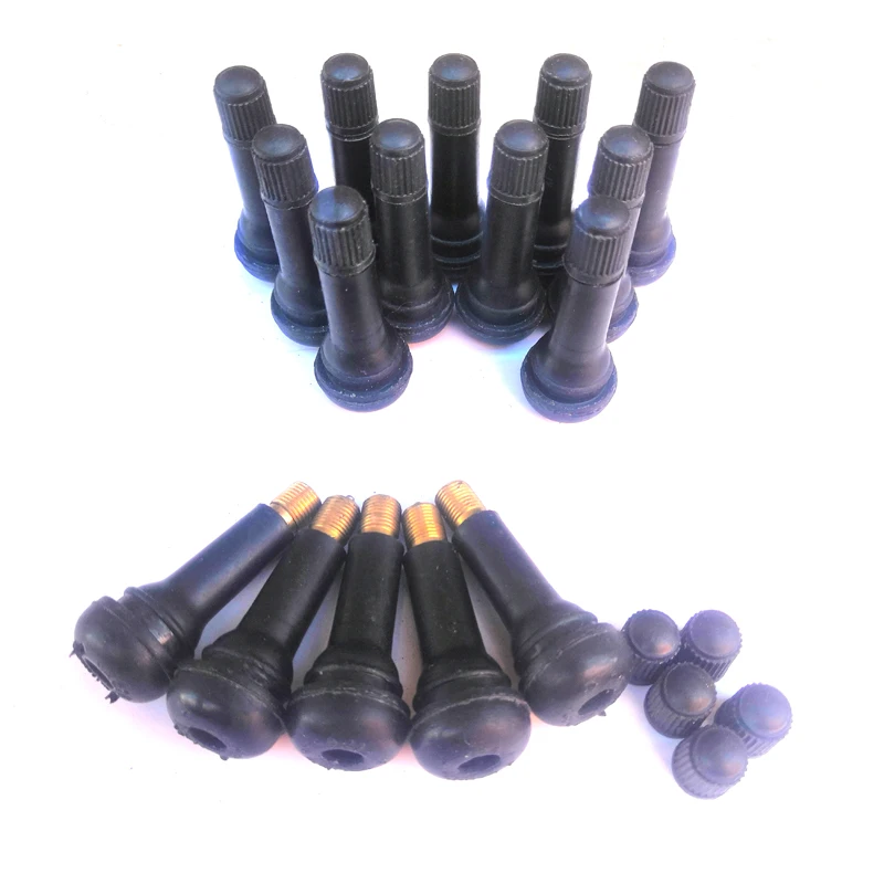 10/20/50/100PCS Automobile general TR414 snap type black rubber tire valve short rod inflation valve automobile parts