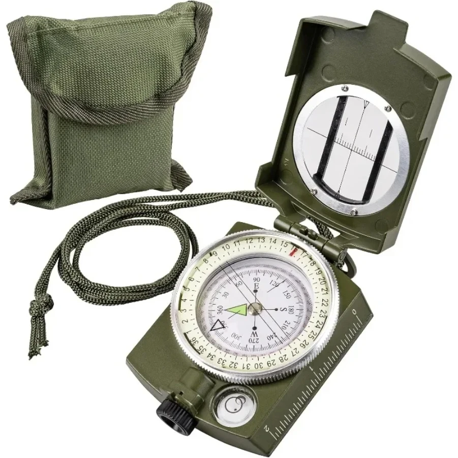 

Outdoor Waterproof Compass Tactical Survival Compass High Precision Professional Metal Aiming Compass Exploration Geology