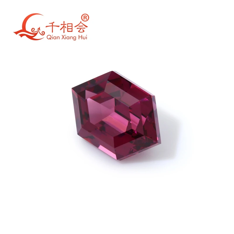 

2,62 карата Натуральный Фиолетовый Розовый цвет Гранат Шестиугольная Форма Свободный Драгоценный Камень Сертифицированный GRC