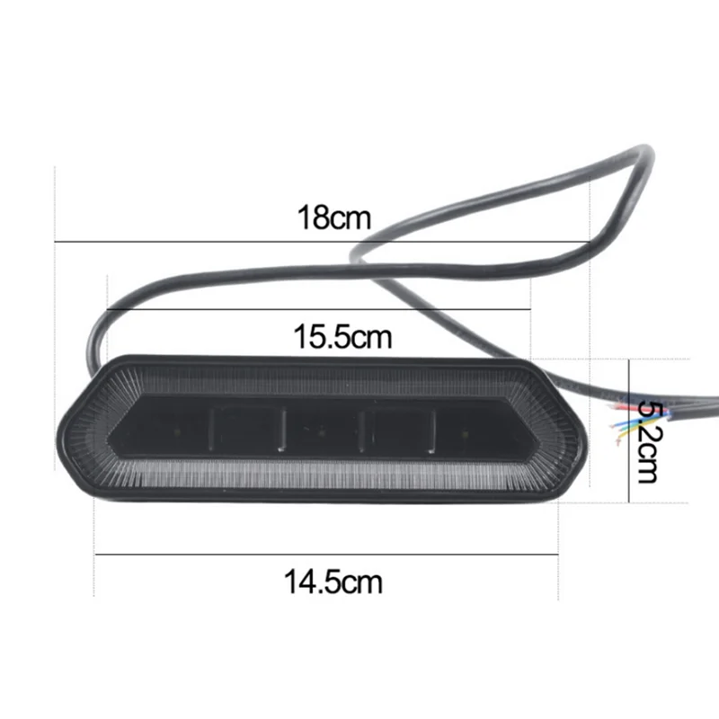 ل جيب رانجلر 2016-2018 متوافق ATV UTV عمود لف مصباح ليد ارتفاع شنت الفرامل الضوء الأزرق #6