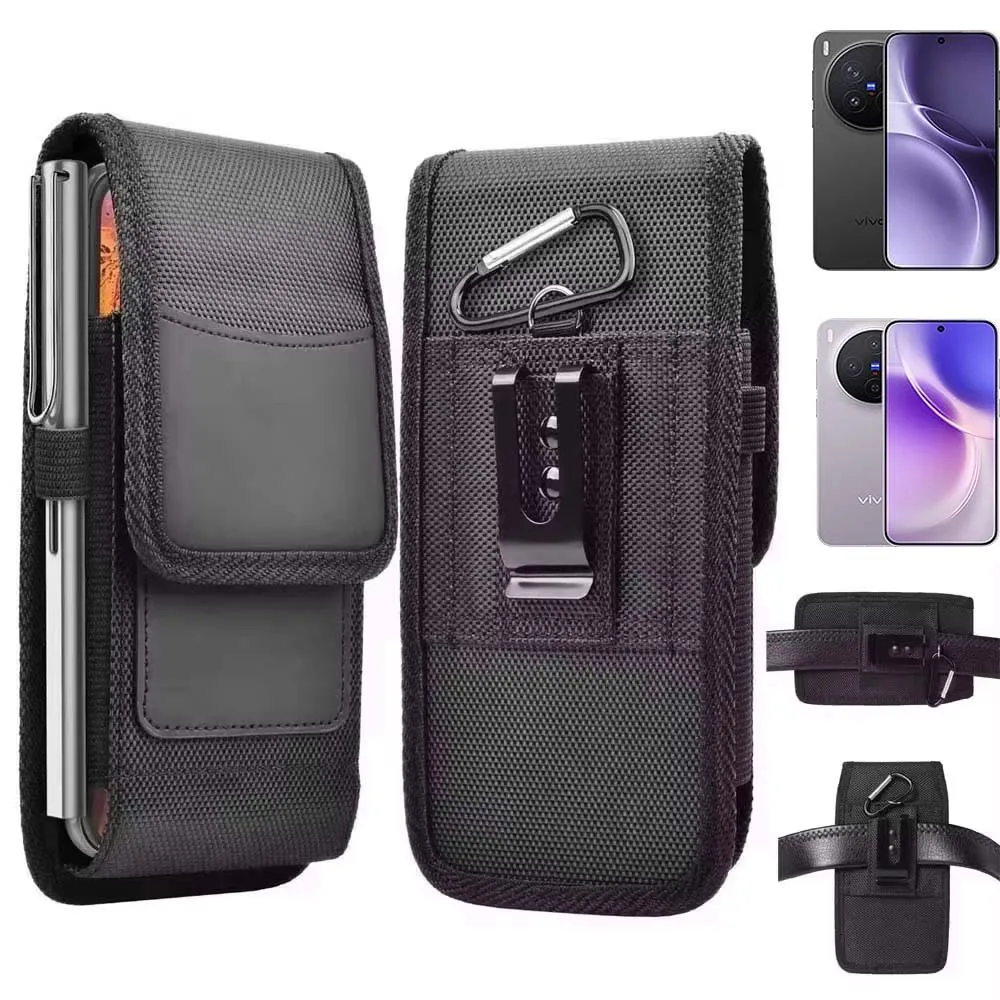 

for Vivo iQOO Z11 Turbo S50 Waist Bag Vertical Horizontal Flip Pouch Phone Carry Case with Card Pocket Belt Loop Buckle Clip