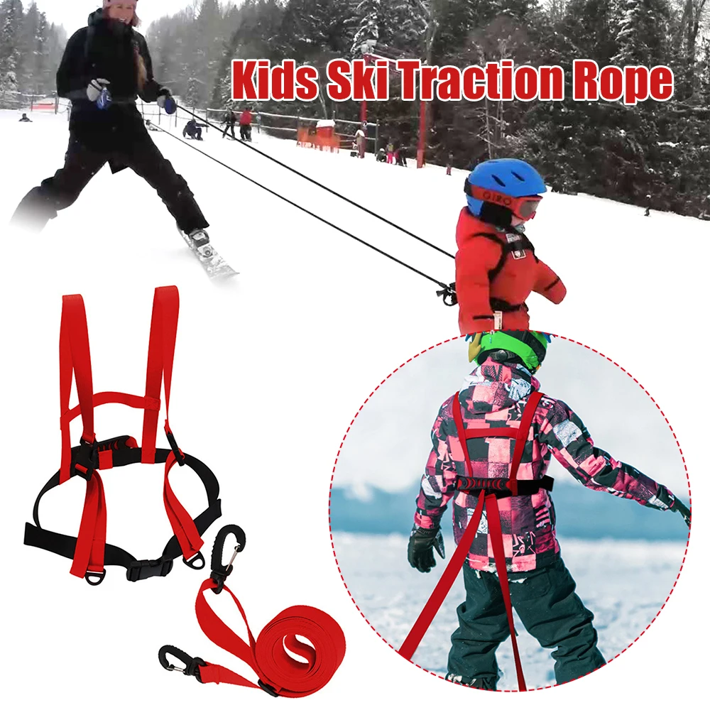 

Adjustable Children Ski Training Belt Outdoor Winter Sports Skiing Shoulder Belt Anti-Fall Chest Strap for Snowboard Skating