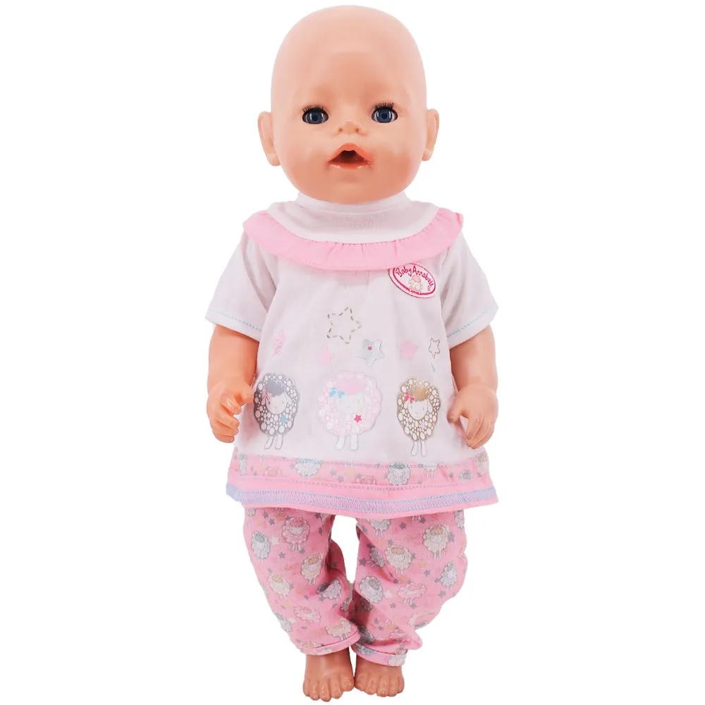 18 polegadas, acessórios de roupas de boneca, acessórios de pijama bonito feito à mão, roupa diária para 43cm, recém-nascido, boneca de 18 polegadas, brinquedos para meninas