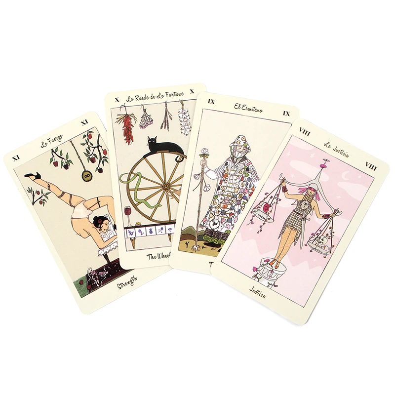 2022 New Design Tarot de Carlotydes  78 Card Deck Tarot With Pdf Guidebook Beginners Divination Magic Alchemy Moon Phase