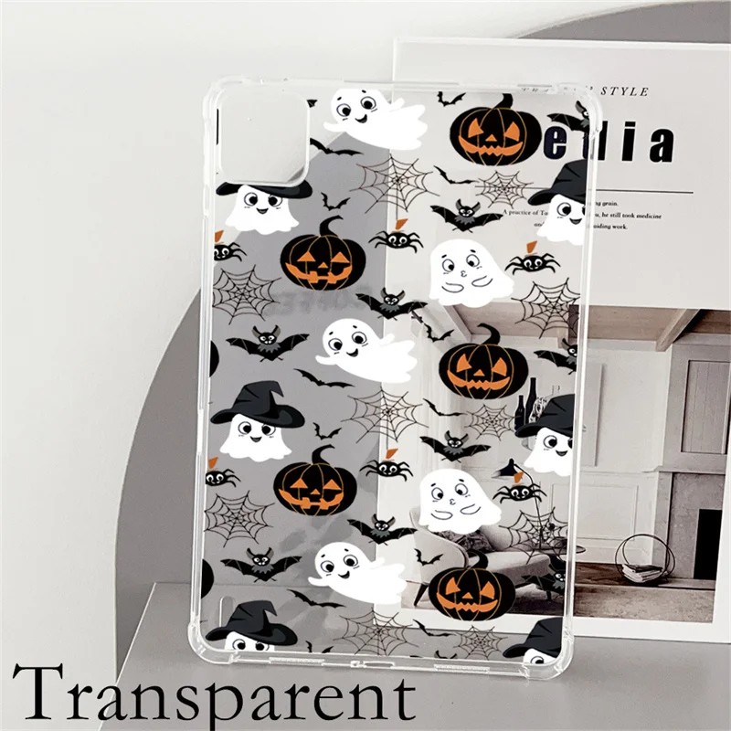 Tablet Case for Xiaomi Mi Pad 5 6 Pro Tablet Cases Pumpkin Bat Halloween TPU Clear Cover For  Redmi Pad SE 11 2023 10.6 '' Case