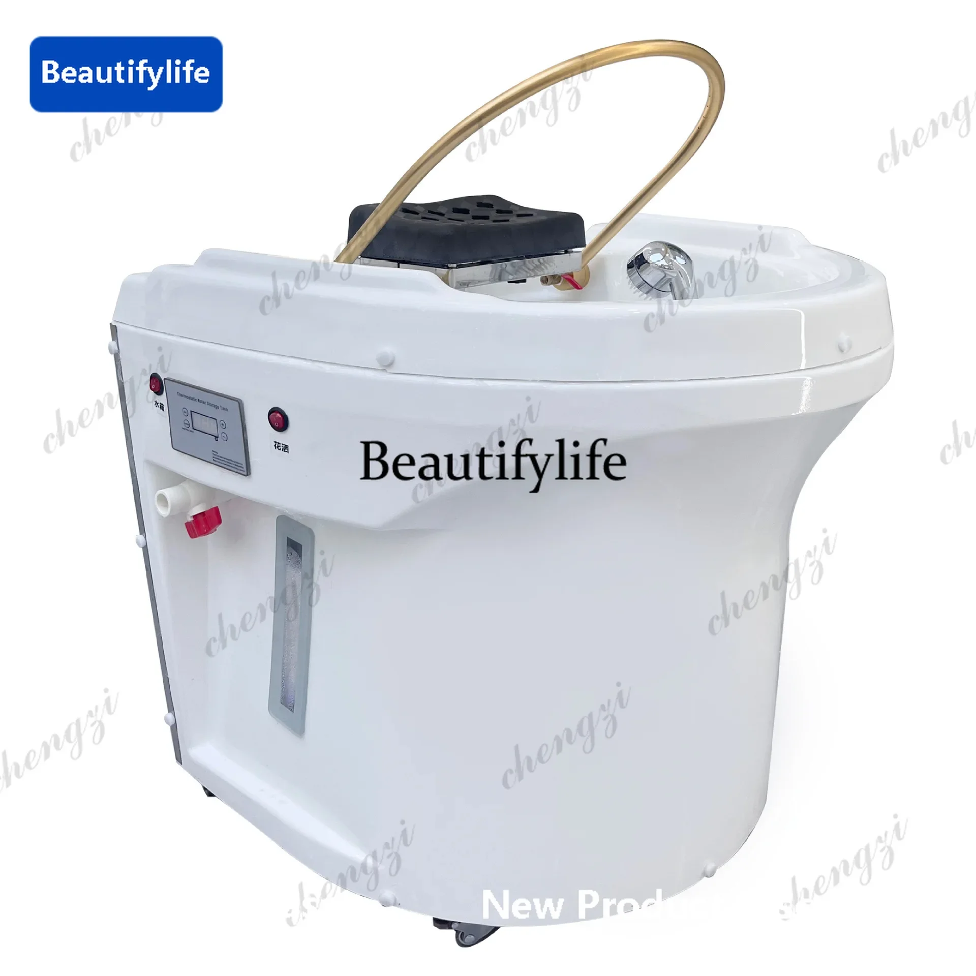A68A73Hair treatment beauty salon movable shampoo basin water circulation fumigation portable spa instrument