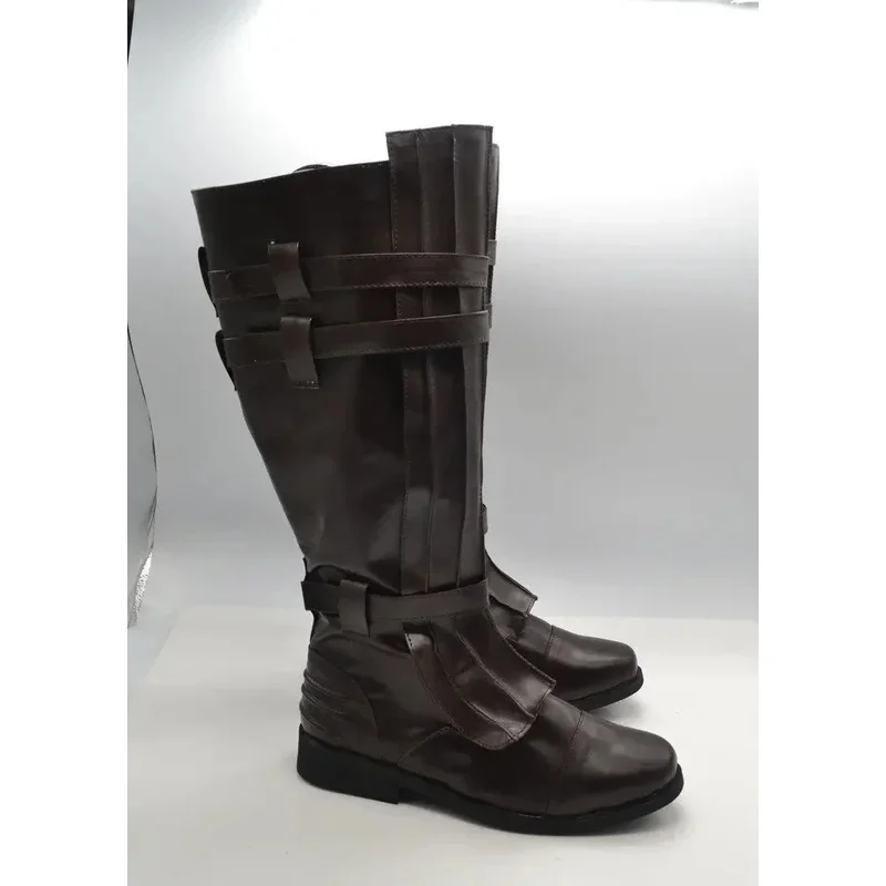 

Обувь для косплея Darth Vader Anakin Skywalker Коричневые ботинки на заказ jk; 6