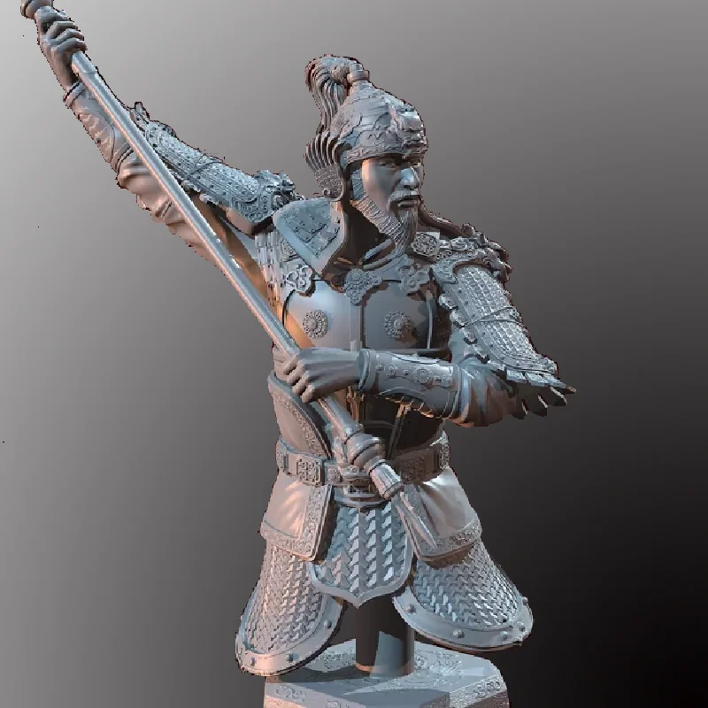 Buste de figurine en résine de 115mm, Micro Miniature Gk général ancien, modèle blanc imprimé en 3d, jouet, Kit non assemblé et non peint