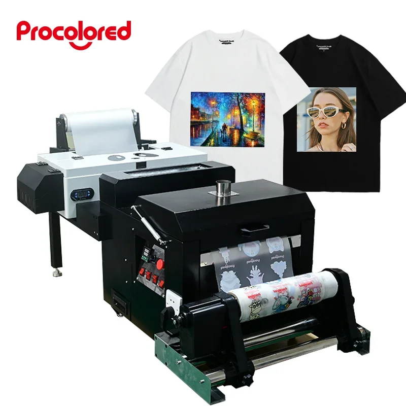 Small Digital A3 A4 L1800 White Toner Roll Transfer Pet Film Cloth Fabric DTF Printer Direct to Film T-Shirts Printing Machine