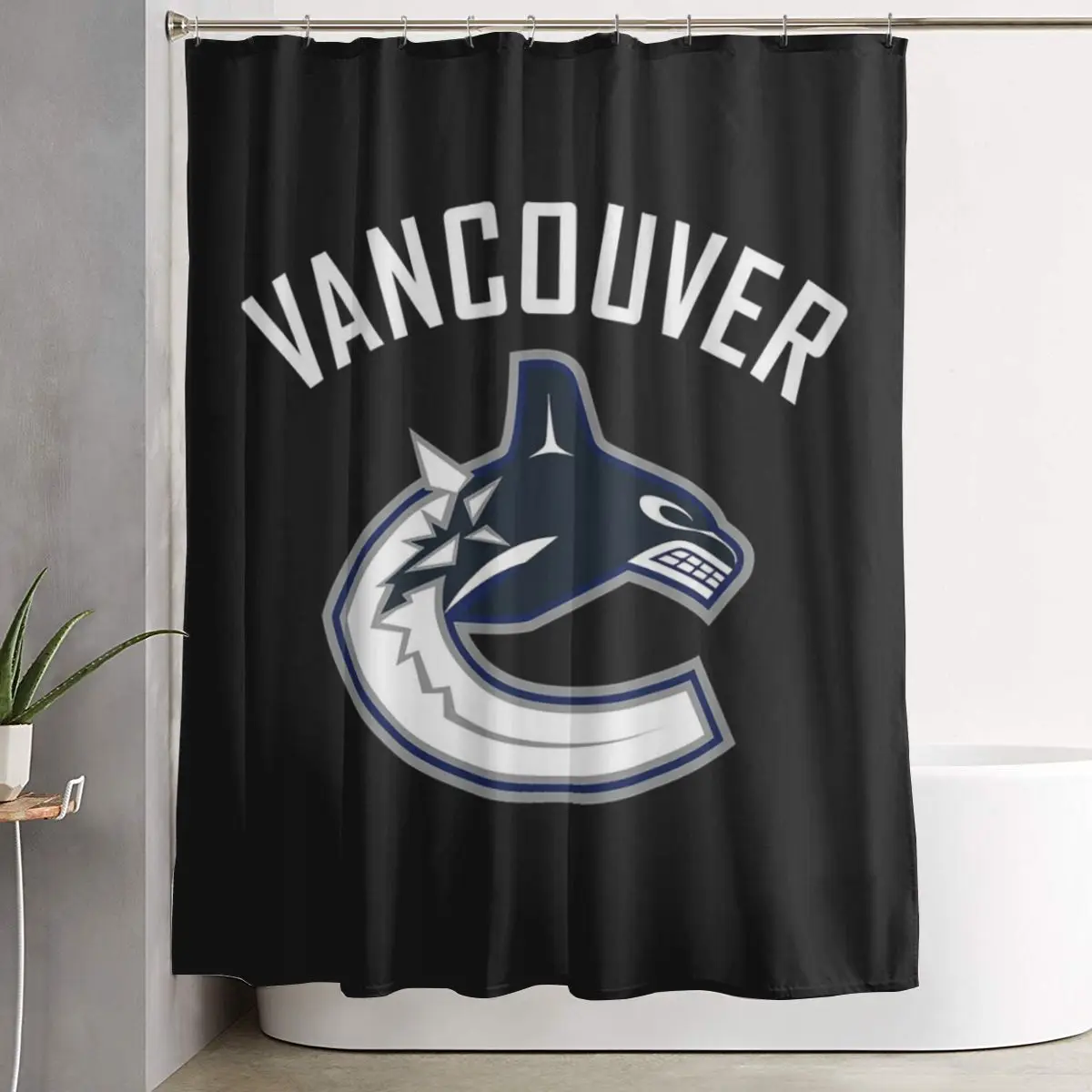 

Водонепроницаемая занавеска для душа Vancouver Hockey Canucks Essential Active из полиэстера с крючками