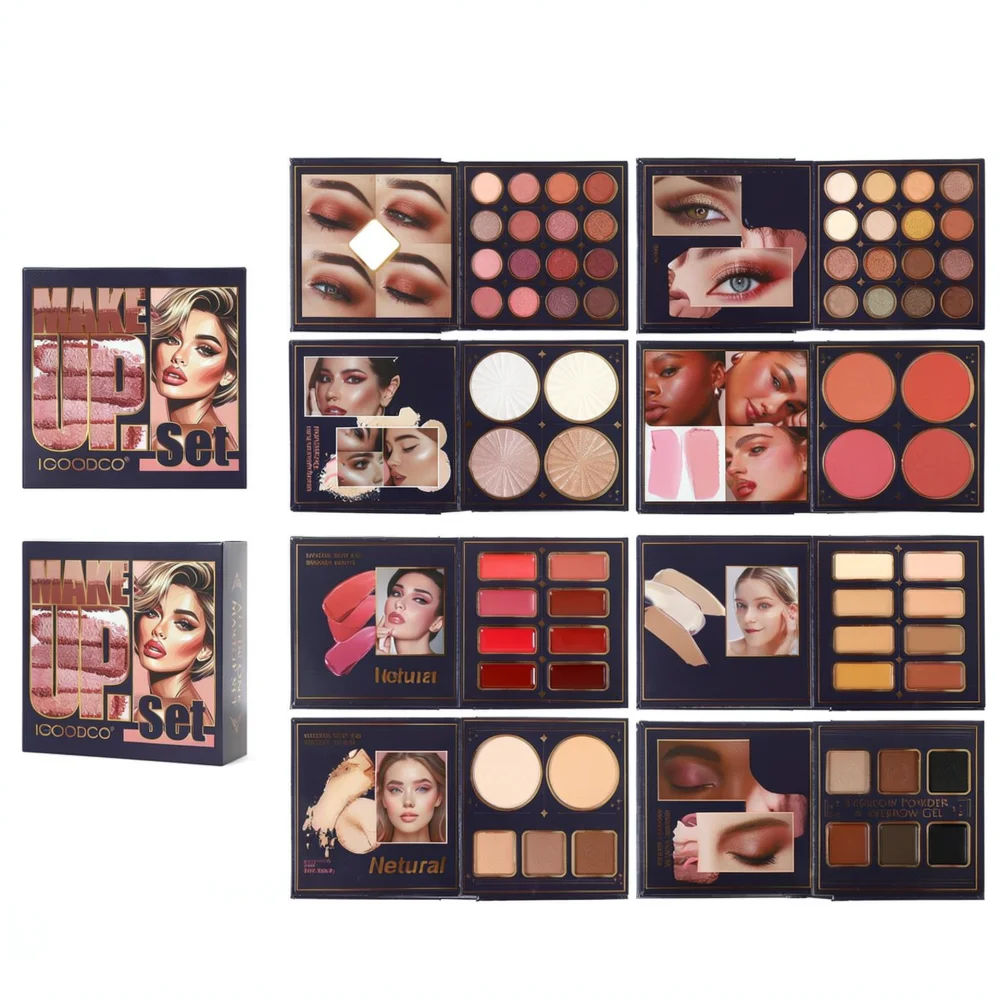 フルピグメントアイシャドウパレットメイクアップキット マット - Beauty Makeup Vanity Set のレビューと価格