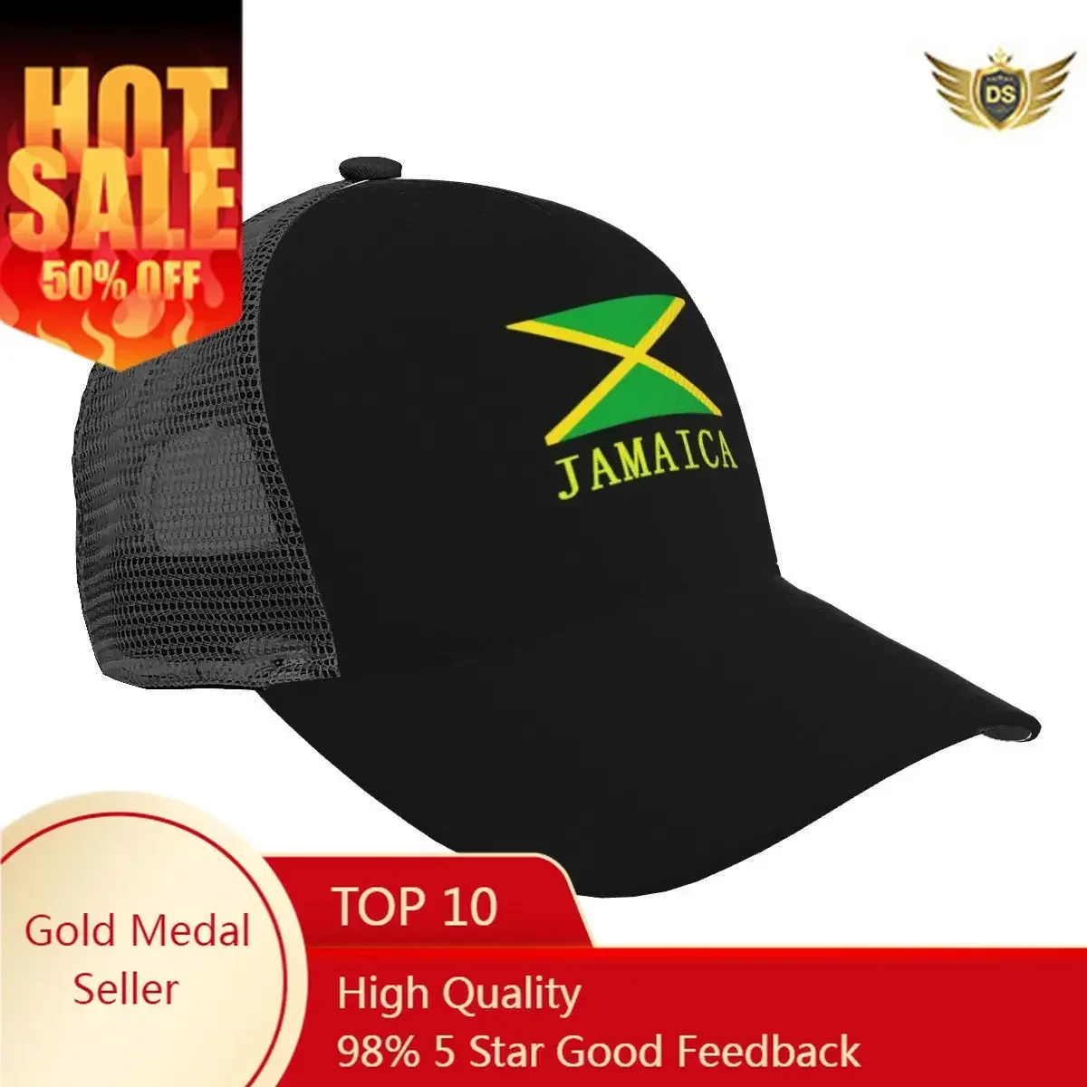 

Summer Unisex Baseball Cap Male Female Breathable Mesh Snapback Hat Jamaica Flag Casual Sport Hat