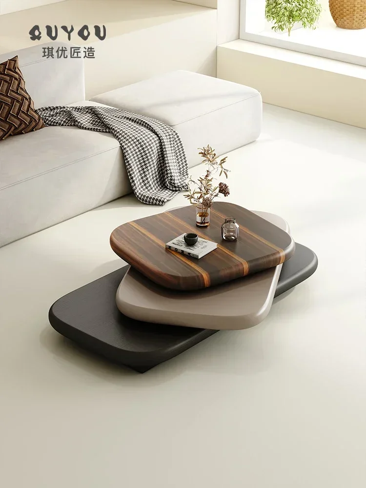 Rotating Coffee Table Creative Living Room Home Rectangular Veneer High Sense