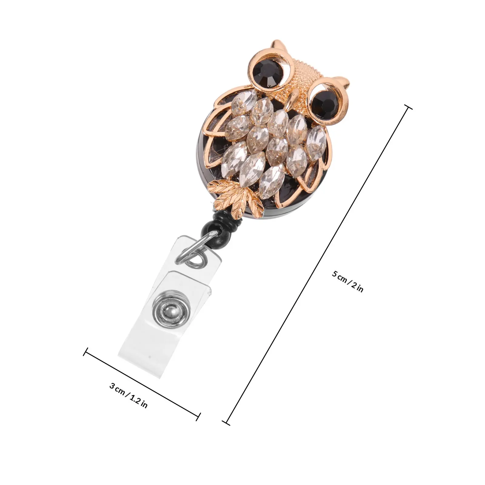 Owl Badge Clip Retractable Badge Reel Holder Decorative Telescopic Buckle for Trade Shows Schools Hospitals Restaurants Id