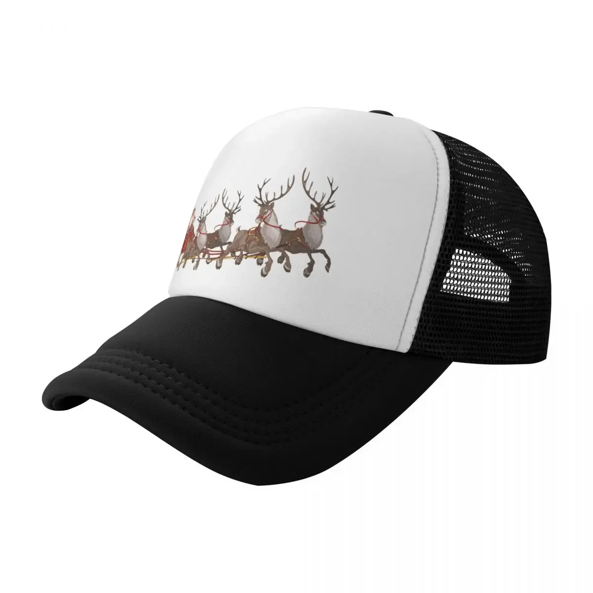 

Santa Claus Reindeer sleigh, Santa sleigh, Reindeer antlers, Christmas decorations, deer, prnt. Baseball Cap