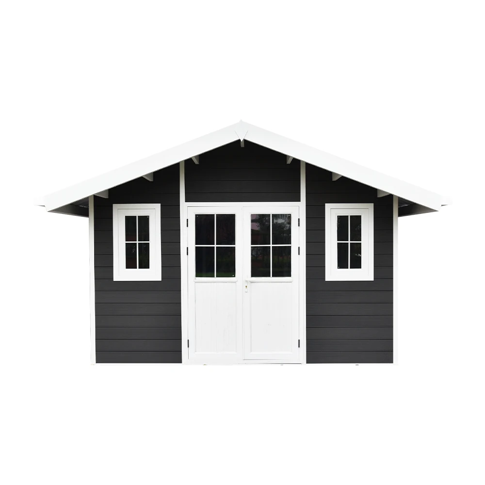 Outdoor composite wood summer garden house prefabricated garden shed