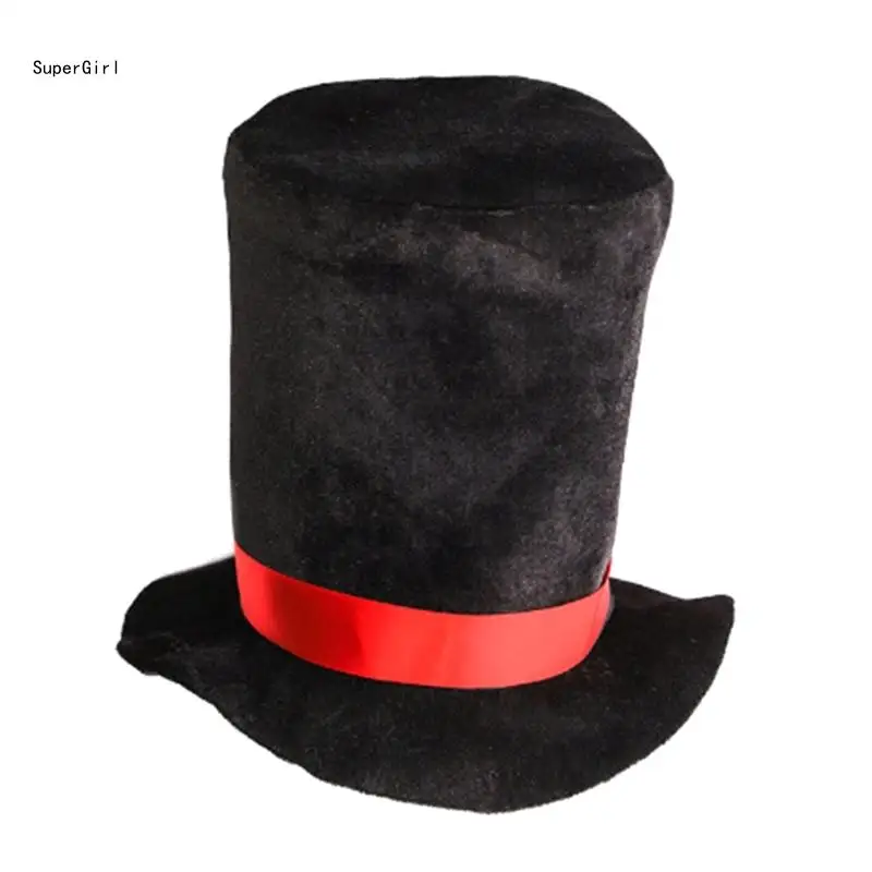 Minimalists Breathable Hat Costume Parties Dress Up Hats Snowmen Ringmasters Hat J78E