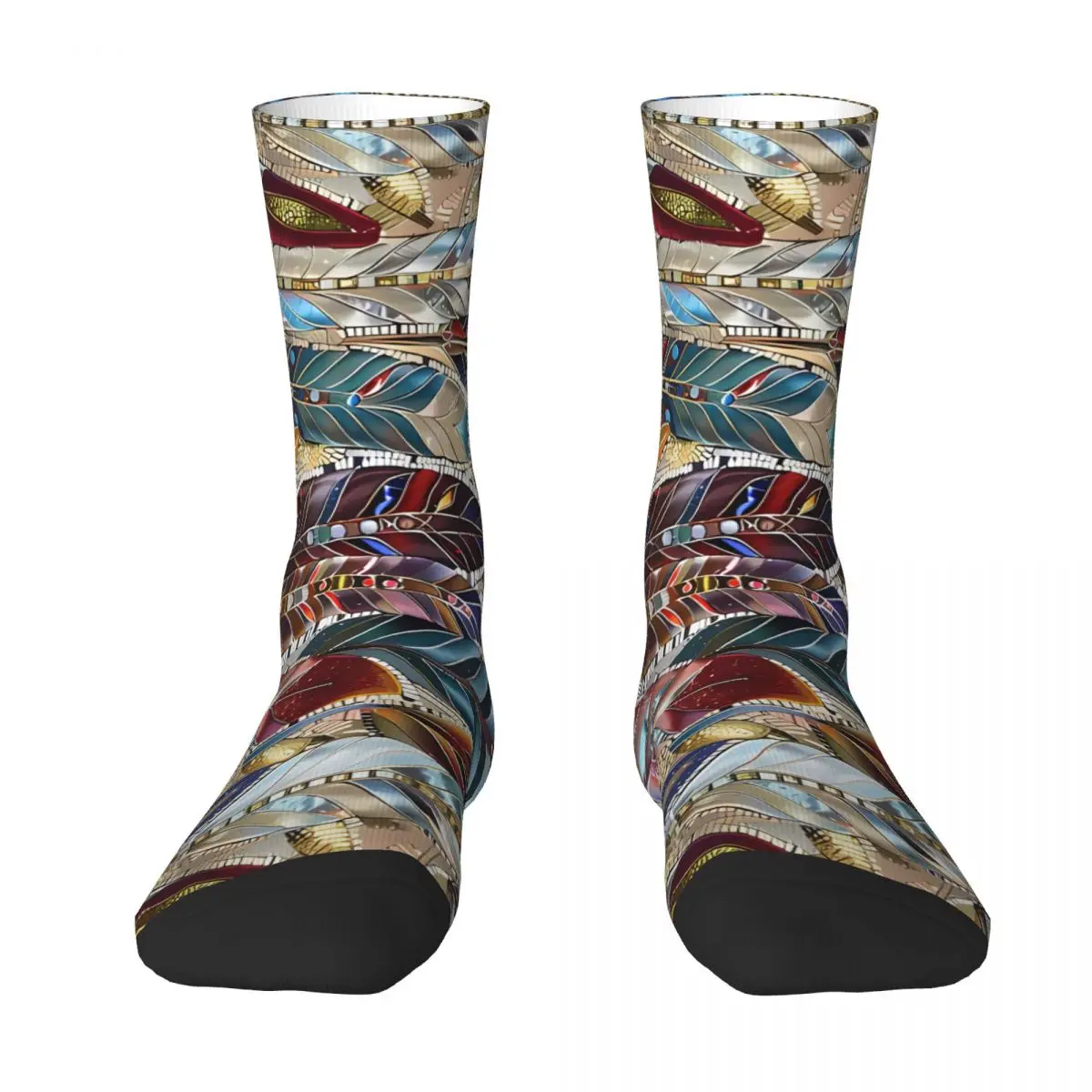 Indian Feathers Sock Printed Man Polyester