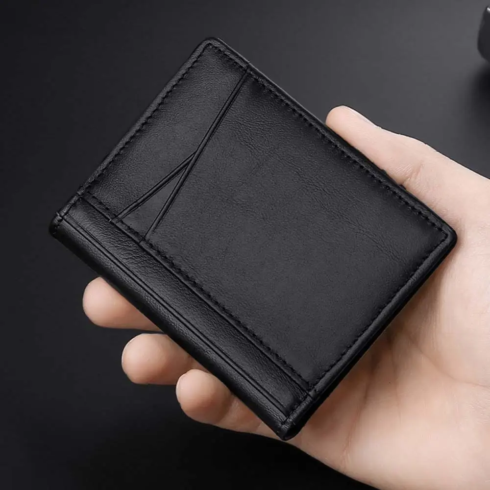 

Design ID Card cover PU Leather Credit Card Bag Cash Clip Men Wallet RFID Coin Purse Slim Card Holder Business Card Holder