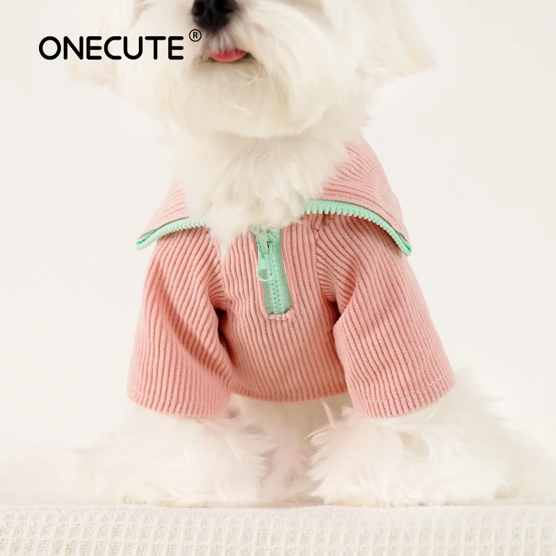 Huisdier Twee-Legged Rits Overhemd Kleine En Middelgrote Hond Herfst Winter Warm Winddicht Mode Kostuums Puppy Katoen kleding