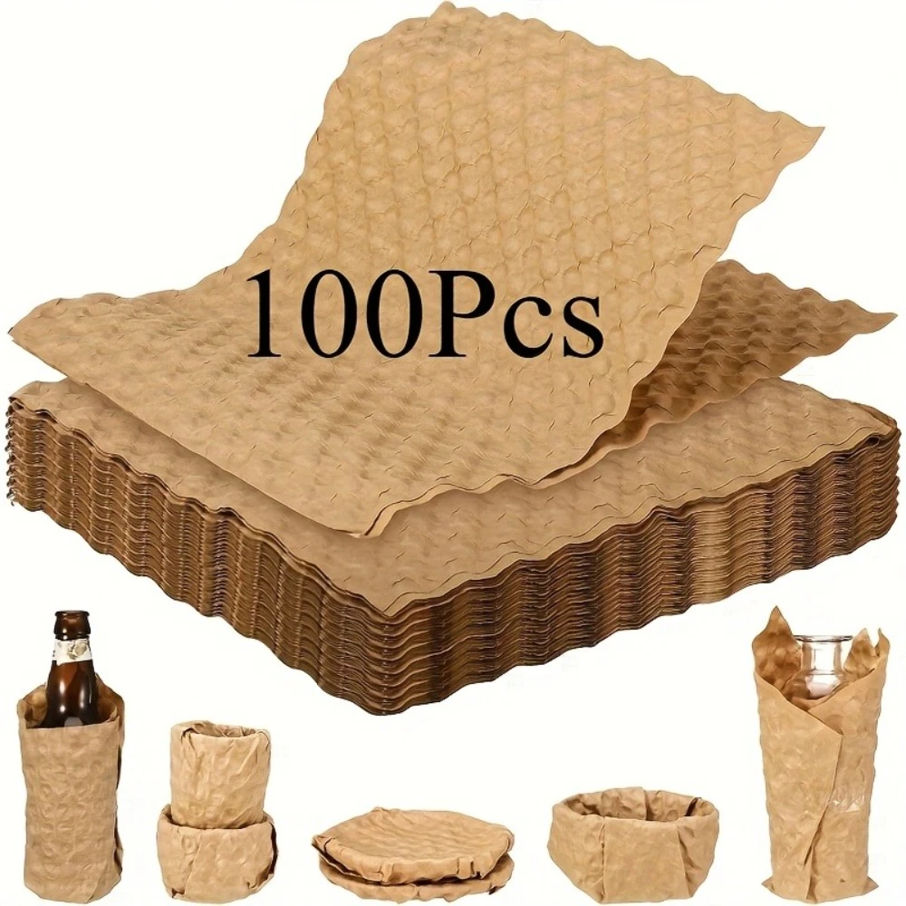 

100 Pcs Heavy Duty Thick Bubble Wrap Roll Cushioning Packing Material For Moving Shipping And Protecting Fragile Items