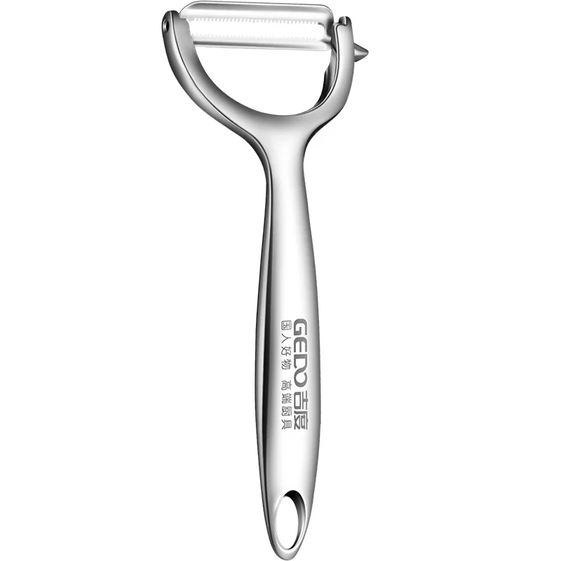 LFGB Certificated 304 Stainless Steel Kitchen Peeler Ultra Sharp Movable Blade Fruit and Vegetable Zester for Peeling Tool