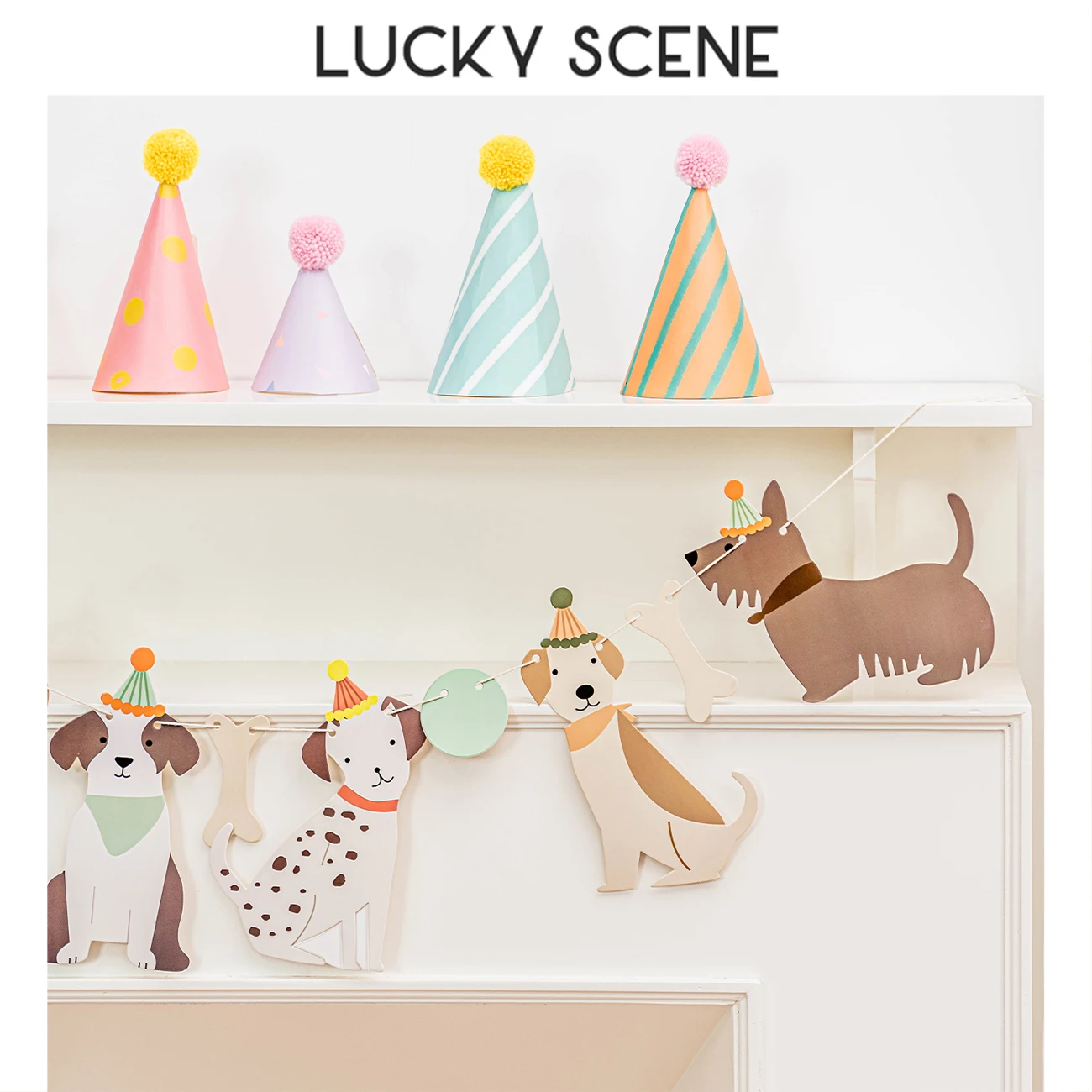 Dog and Cat Birthday Party Flags Decoration Goods in Stock Pet Party Supplies S01147