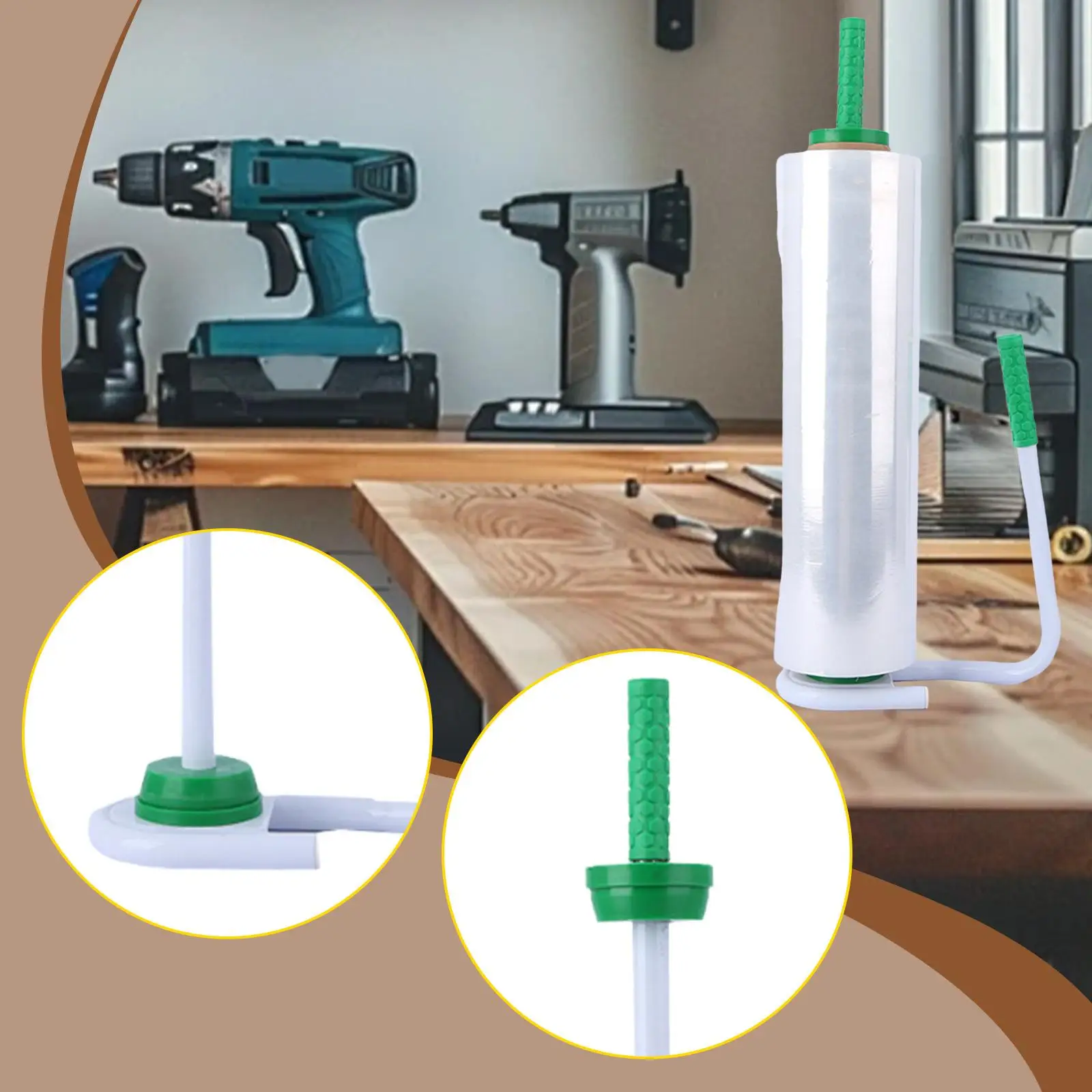Pallet Stretch Film Packing Machine Sturdy Adjustable Height 45 and 50cm Lightweight Handheld Accessories Stretch Film Dispenser