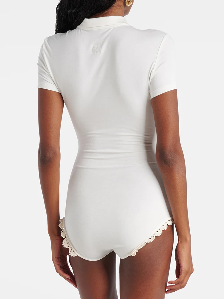 بذلة متعددة الاستخدامات للتخسيس والتخسيس والدانتيل للسيدات، بلوزة محبوكة مثيرة للتنحيف والفتيات طراز جديد 2025