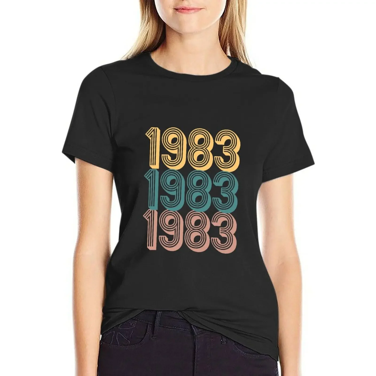 

Vintage 1983 Birthday Gift - Best Birthday Gifts for Her T-shirt summer tops korean fashion graphics t-shirts for Women pack