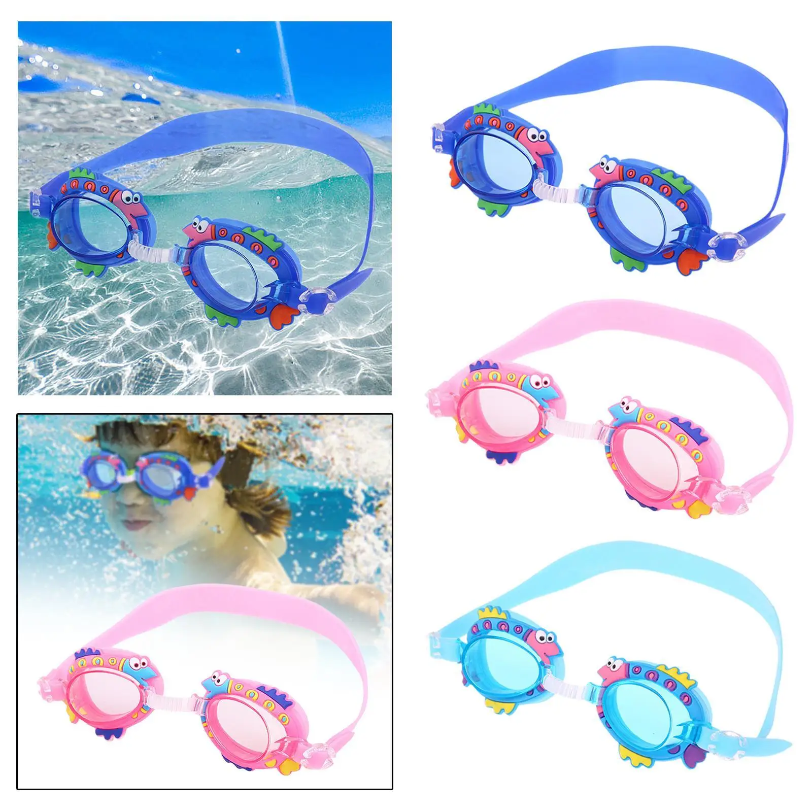 

Kids Swim Goggles Adjustable Silicone Strap Lightweight Anti Fog Swimming Goggles for Kids for Girls Babies Boys Children Beach
